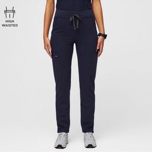 Figs High Waisted Yola Skinny Scrub Pants 2.0 Classic Navy Blue